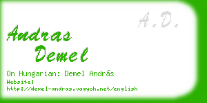 andras demel business card